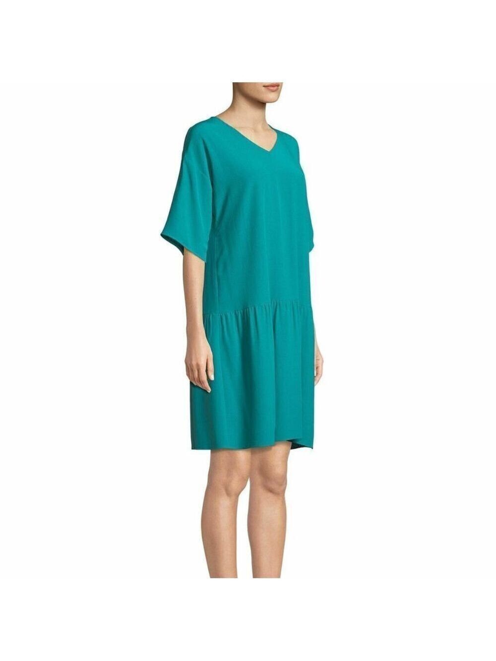 EILEEN FISHER Drop Waist TencelLyocell Blend Dress